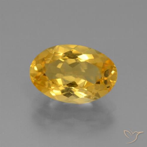 2.21ct 天然 深金橙色 黄水晶, 椭圆形, VVS