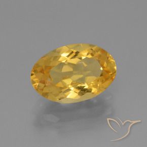 2.21克拉天然黄水晶，椭圆形，VVS