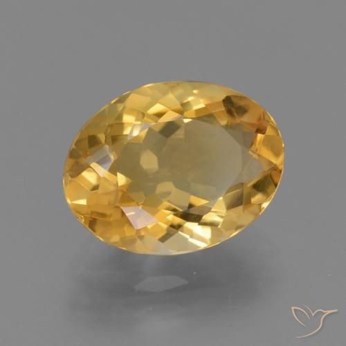 2.95克拉天然黄水晶，椭圆形，VVS