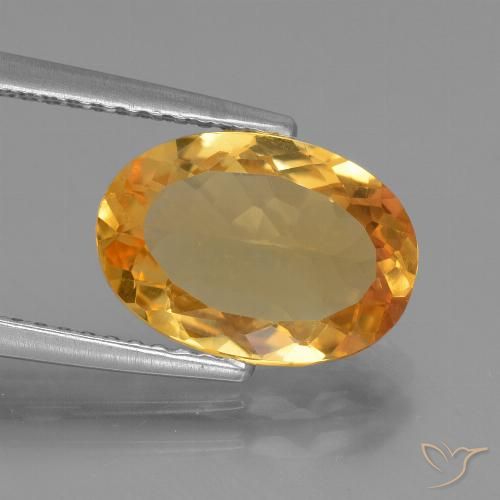 2.70ct 天然 深橙金 黄水晶, 椭圆形, VVS