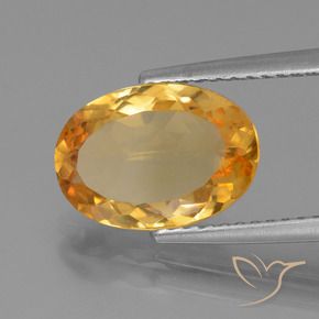 2.70克拉天然黄水晶，椭圆形，VVS