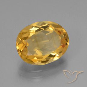 3.05克拉天然黄水晶，椭圆形，VVS