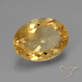 4.90克拉天然黄水晶，椭圆形，VVS