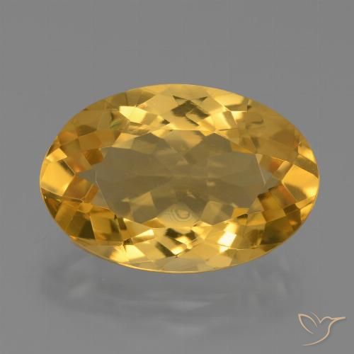 6.22ct 天然 深金橙色 黄水晶, 椭圆形, VVS