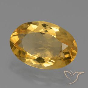 6.22克拉天然黄水晶，椭圆形，VVS