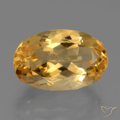 6.29ct 天然 深金色 黄水晶, 椭圆形, VS-SI