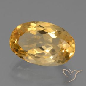 6.29克拉天然黄水晶，椭圆形，VS-SI