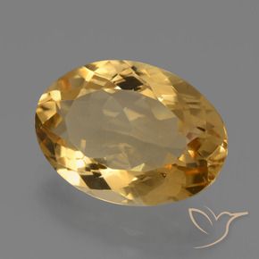 6.08克拉天然黄水晶，椭圆形，VVS