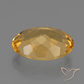 4.93克拉天然黄水晶，椭圆形，VVS