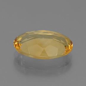 4.40克拉天然金色黄水晶，椭圆形切割，13.9×9.9毫米，VVS