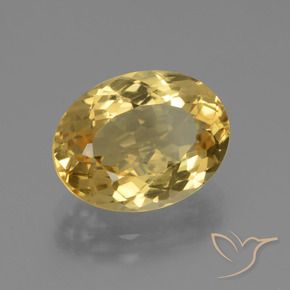 4.00克拉天然黄水晶，椭圆形，VVS-VS