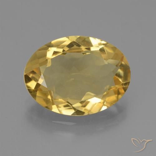 4.24ct 天然 中金 黄水晶, 椭圆形, VVS