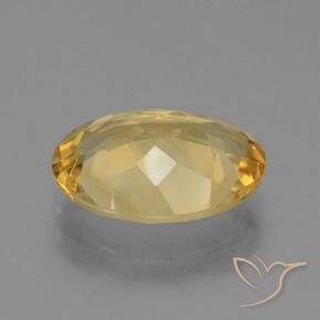 4.24克拉天然黄水晶，椭圆形，VVS