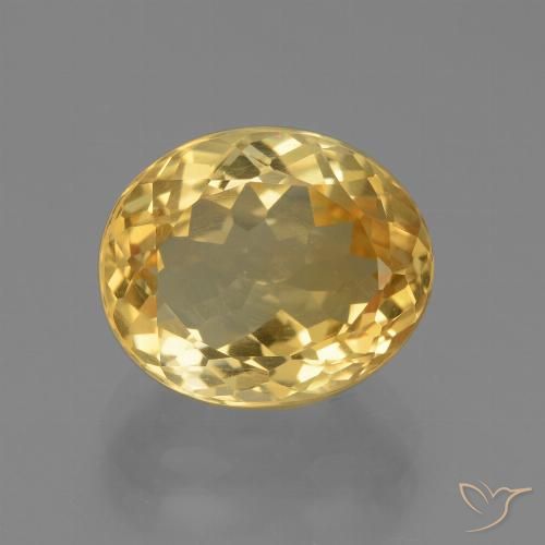5.01ct 天然 浅金色 黄水晶, 椭圆形, VS