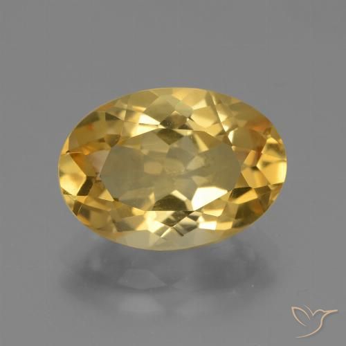4.01ct 天然 金橙色 黄水晶, 椭圆形, VVS-VS