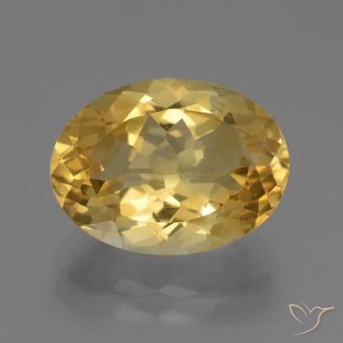 5.11ct 天然 金橙色 黄水晶, 椭圆形, VVS-VS