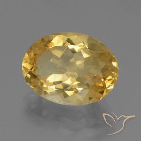 5.11克拉天然黄水晶，椭圆形，VVS-VS