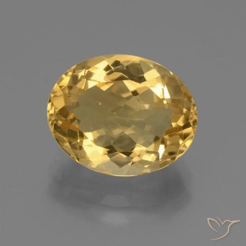 4.47ct 天然 金橙色 黄水晶, 椭圆形, VVS
