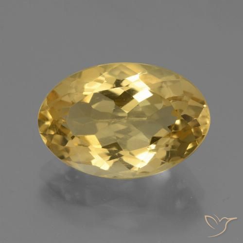4.82ct 天然 浅金色 黄水晶, 椭圆形, VVS