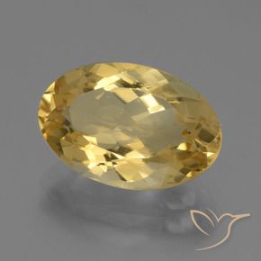 4.82克拉天然黄水晶，椭圆形，VVS