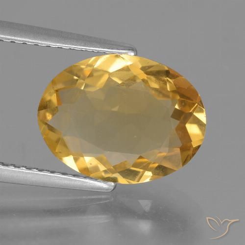 3.28ct 天然 金橙色 黄水晶, 椭圆形, VVS-VS