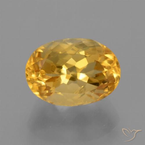 4.23ct 天然 中金 黄水晶, 椭圆形, VS-SI