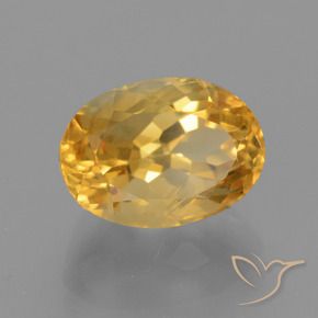 4.23克拉天然黄水晶，椭圆形，VS-SI