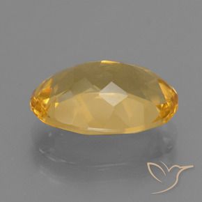 4.44克拉天然黄水晶，椭圆形，VS