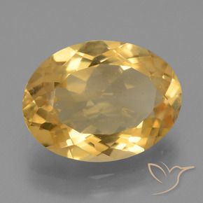 5.25克拉天然黄水晶，椭圆形，VVS-VS