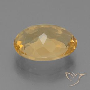 4.39克拉天然黄水晶，椭圆形，VVS-VS