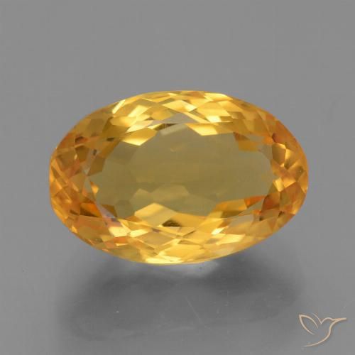 4.97ct 天然 金橙色 黄水晶, 椭圆形, VVS