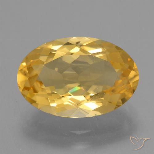 4.55ct 天然 亮金 黄水晶, 椭圆形, VVS