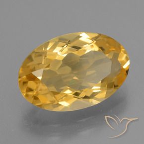4.55克拉天然黄水晶，椭圆形，VVS