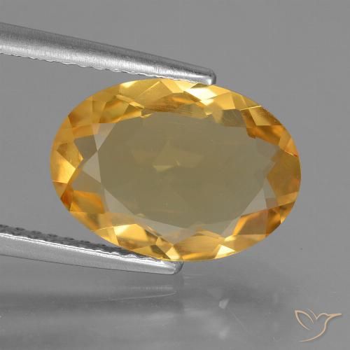 3.20ct 天然 金橙色 黄水晶, 椭圆形, VVS
