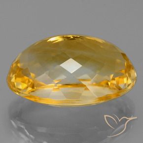 12.93克拉天然黄水晶，椭圆形，VVS-VS