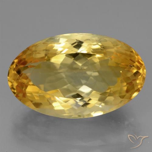 12.85ct 天然 深金色 黄水晶, 椭圆形, VVS
