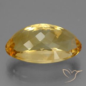 12.85克拉天然黄水晶，椭圆形，VVS