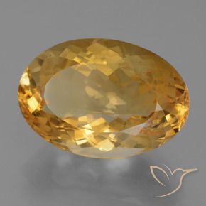 10.94克拉天然黄水晶，椭圆形，VVS