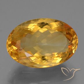 9.46克拉天然黄水晶，椭圆形，VVS-VS