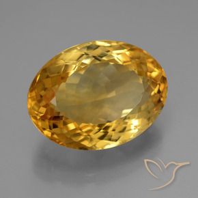 11.77克拉天然黄水晶，椭圆形，VVS