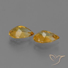 2.08克拉天然黄水晶，梨形，VVS-VS