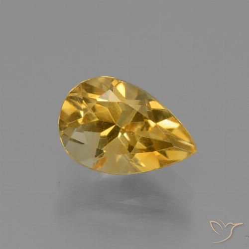 1.27ct 天然 金橙色 黄水晶, 梨形, VVS