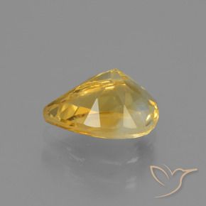 1.27克拉天然黄水晶，梨形，VVS