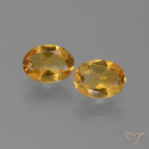 1.82ctw 天然 中浅橙金 黄水晶, 椭圆形, VS