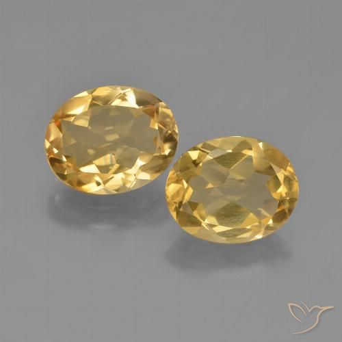 4.11ctw 天然 金橙色 黄水晶, 椭圆形, VVS-VS