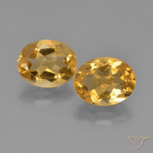 4.46ctw 天然 中深金色 黄水晶, 椭圆形, VVS-VS