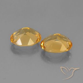 4.24克拉天然黄水晶，椭圆形，VVS