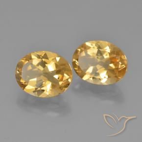 4.80克拉天然黄水晶，椭圆形，VS