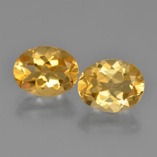 4.65天然金色黄水晶，椭圆形切割，9.8×7.7毫米，VVS
