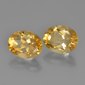 4.65天然金色黄水晶，椭圆形切割，9.8×7.7毫米，VVS